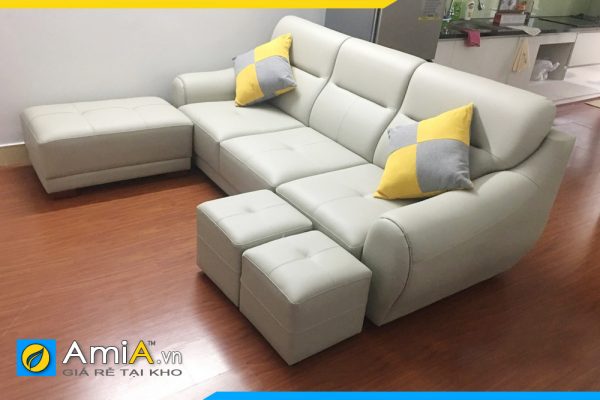 Ghế sofa da dạng văng đẹp hiện đại AmiA277