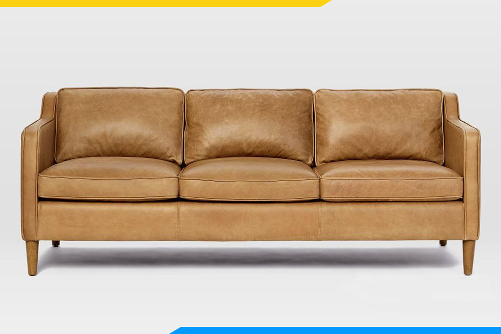 Ghế sofa da văng đẹp đơn giản AmiA 20112