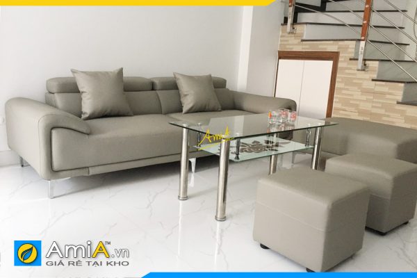Ghế sofa da đẹp hiện đại dạng văng AmiA301