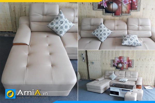 hình ảnh chi tiết về mẫu ghế sofa da phòng khách đẹp amia 127
