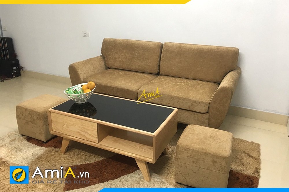 Ghế Sofa Mini Cho Phòng Khách Nhỏ Bọc Nỉ Mịn Amia Pk511
