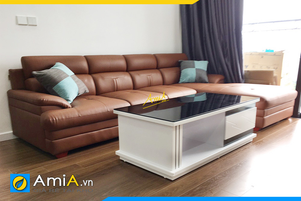 Ghế sofa da kích thước lớn kê phòng khách rộng AmiA360