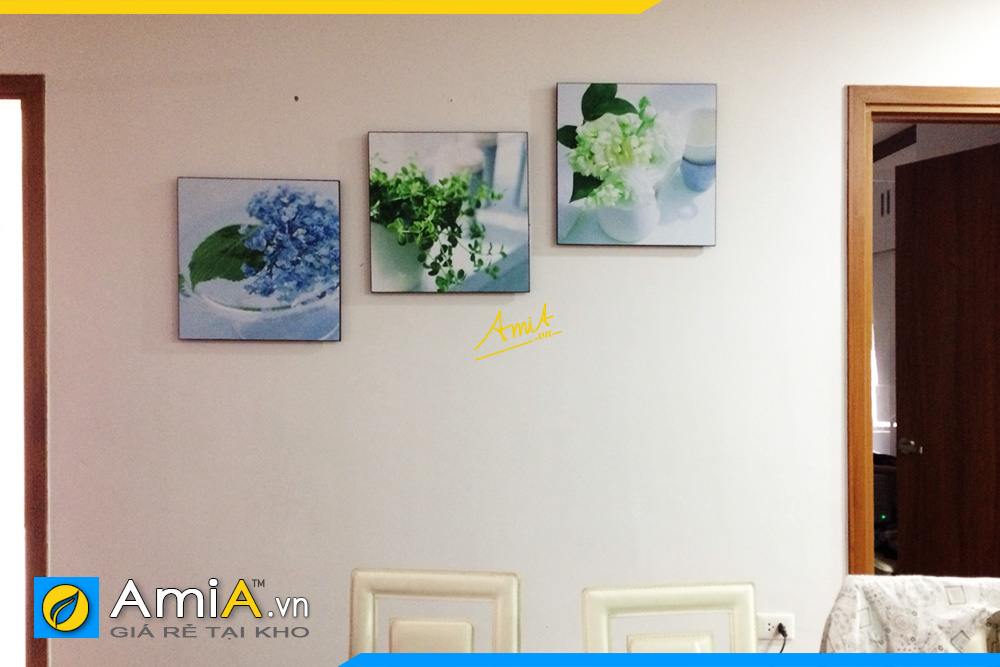 Hình ảnh Tranh bình hoa trang trí tường phòng ăn nhà bếp AmiA 1142