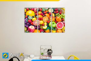 Hình ảnh Tranh các loại hoa quả trái cây trang trí bàn ăn phòng ăn đẹp AmiA PA01