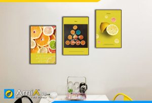 Hình ảnh Tranh canvas cam quý treo tường phòng ăn bàn ăn phong cách Bắc Âu AmiA PA34