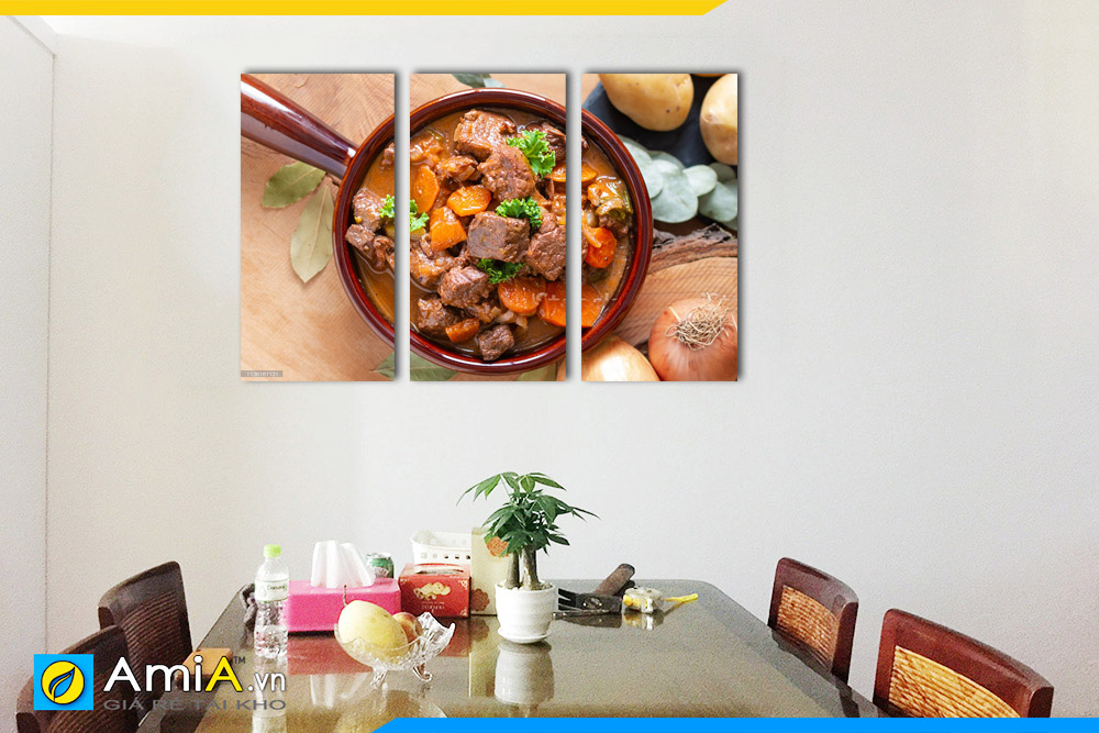 Hình ảnh Tranh đồ ăn treo tường bàn ăn đẹp xinh AmiA DA05