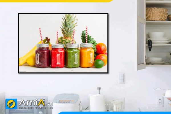 Hình ảnh Tranh đồ uống đẹp treo phòng ăn nhà bếp thiết kế 1 tấm đẹp AmiA DU13