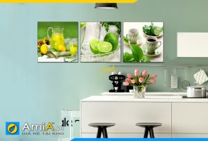 Hình ảnh Tranh đồ uống trang trí khu vực bàn ăn phòng ăn đẹp AmiA 1480