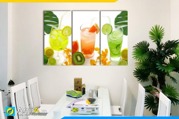 Hình ảnh Tranh đồ uống treo tường bàn ăn phòng ăn đẹp ngon bắt mắt AmiA 307
