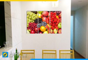 Hình ảnh Tranh hoa quả trái cây màu sắc nổi bật trang trí bàn ăn đẹp AmiA PA09