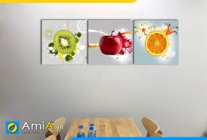 Hình ảnh Tranh hoa quả trái cây ngon treo tường bàn ăn phòng ăn AmiA 491
