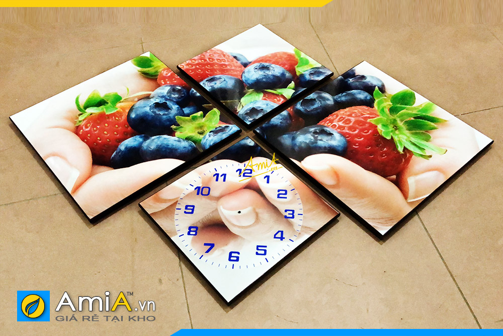 Hình ảnh Tranh hoa quả trái cây trang trí tường phòng ăn nhà bếp AmiA 616