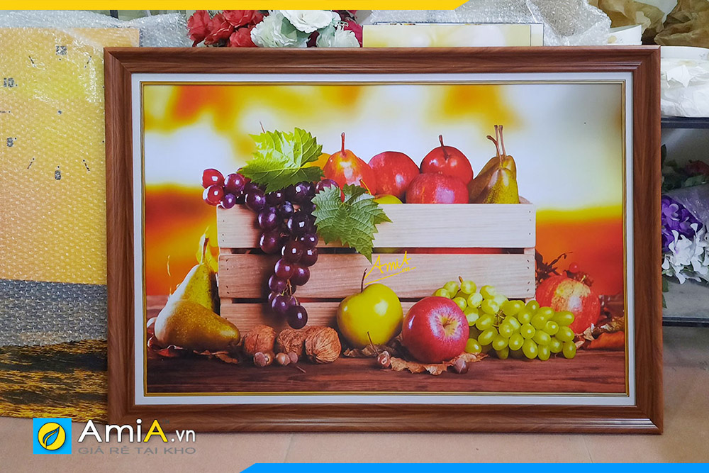 Hình ảnh Tranh hoa quả treo tường phòng ăn bàn ăn đẹp ý nghĩa AmiA 2046