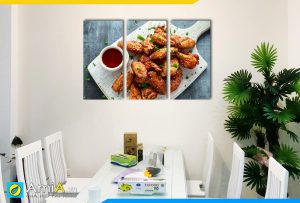 Hình ảnh Tranh món ăn ngon cánh gà chiên đẹp hấp dẫn treo bàn ăn AmiA DA09