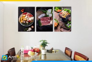 Hình ảnh Tranh món ăn treo tường bàn ăn phòng ăn nhà bếp đẹp AmiA DA01