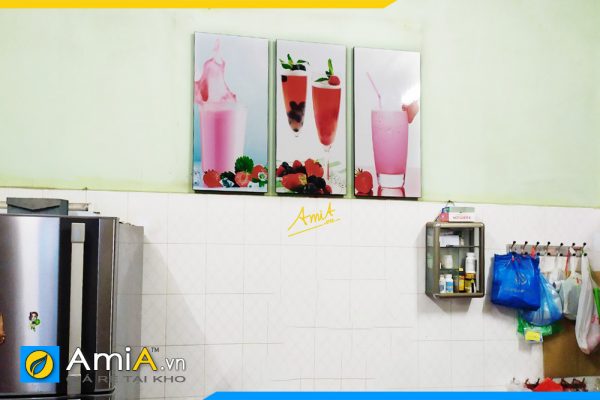 Hình ảnh Tranh nước ép sinh tố treo tường phòng ăn nhà bếp đẹp AmiA 310