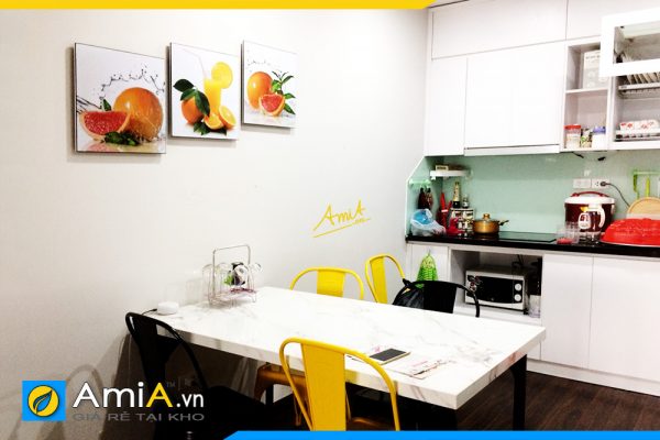 Hình ảnh Tranh trái cam treo tường bàn ăn phòng ăn đẹp hiện đại AmiA 465