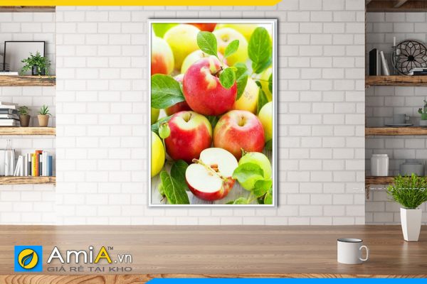 Hình ảnh Tranh trái táo trang trí phòng ăn đẹp thiết kế 1 tấm AmiA PA12