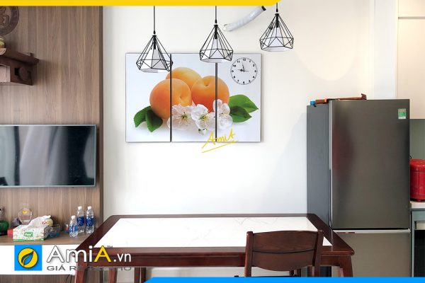 Hình ảnh Tranh trang trí bàn ăn phòng ăn chủ đề hoa quả AmiA HQ112