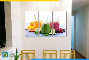 Hình ảnh Tranh trang trí phòng ăn hình ảnh đồ uống thơm ngon AmiA DU10