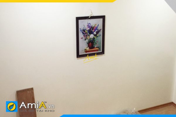 Hình ảnh Tranh trang trí phòng ăn nhà bếp chủ đề bình hoa tài lộc AmiA 594