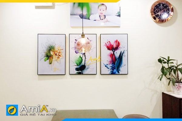 Hình ảnh Tranh treo bàn ăn đẹp hiện đại hoa xray nhiều màu sắc AmiA PA1499