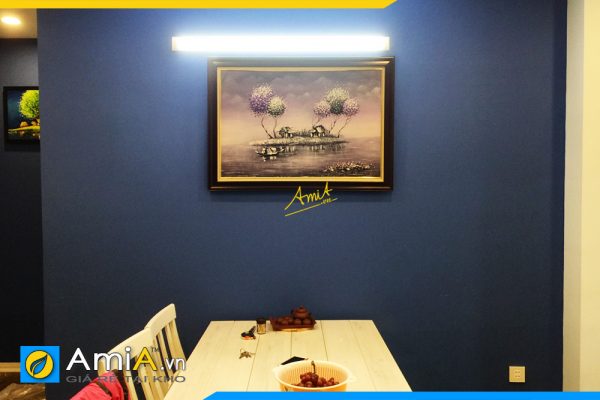 Hình ảnh Tranh treo bàn ăn nhà bếp phong cảnh vẽ sơn dầu khổ nhỏ