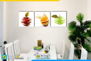 Hình ảnh Tranh treo bàn ăn phòng ăn hoa quả cắt lớp đẹp hiện đại AmiA 646