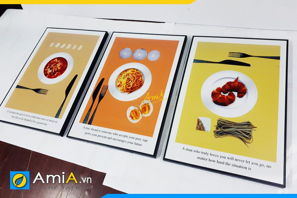 Hình ảnh Tranh treo bàn ăn phòng ăn món ăn ngon phong cách Bắc Âu AmiA PA27
