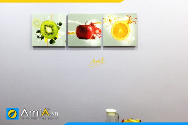 Hình ảnh Tranh treo phòng ăn chủ đề hoa quả trái cây tươi ngon AmiA 491