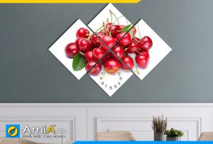 Hình ảnh Tranh treo phòng ăn những quả cherry chín mọng AmiA 152