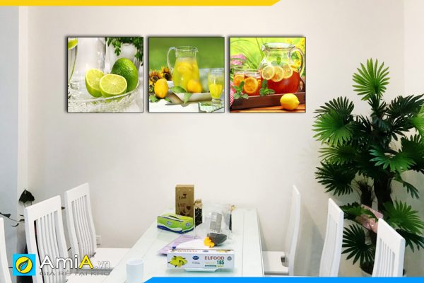 Hình ảnh Tranh treo tường bàn ăn phòng ăn chủ đề đồ uống hấp dẫn AmiA 1478
