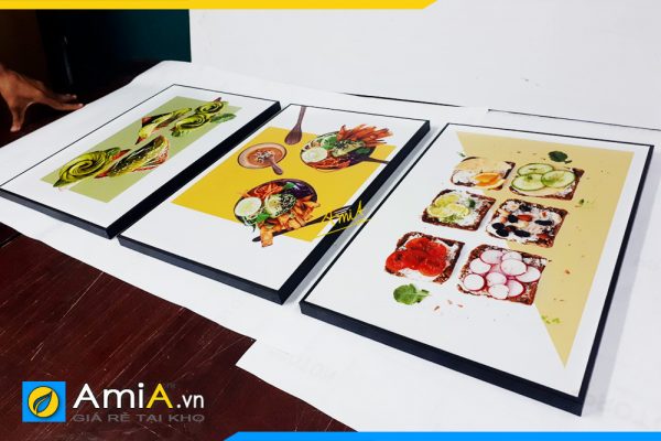 Hình ảnh Tranh treo tường bàn ăn phòng ăn hình ảnh đồ ăn ngon AmiA PA28