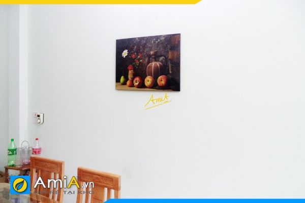 Hình ảnh Tranh treo tường bình hoa cổ điển cho phòng ăn đẹp AmiA 628