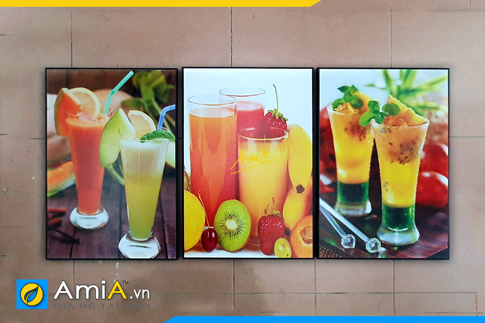 Hình ảnh Tranh treo tường nước hoa quả trái cây nhiều màu sắc AmiA 1640