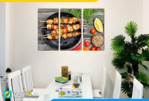 Hình ảnh Tranh treo tường phòng ăn bàn ăn món ngon hấp dẫn AmiA DA03