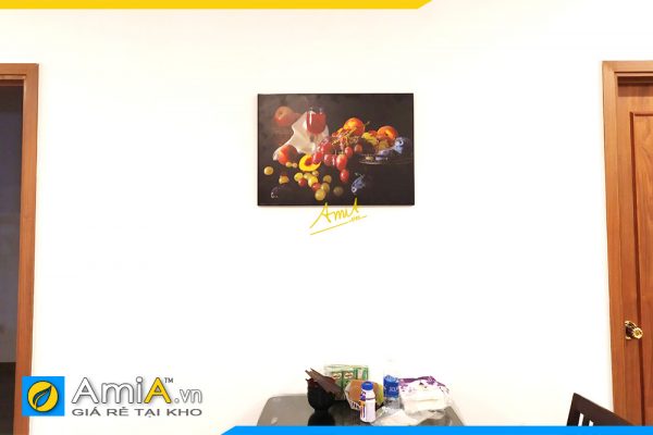 Hình ảnh Tranh treo tường phòng ăn đĩa hoa quả phong cách tân cổ điển AmiA IST1223570596