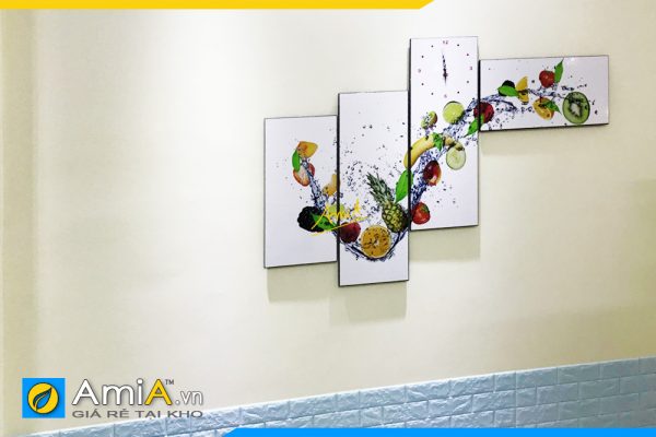 Hình ảnh Tranh treo tường phòng ăn hoa quả trái cây đẹp nghệ thuật AmiA 975