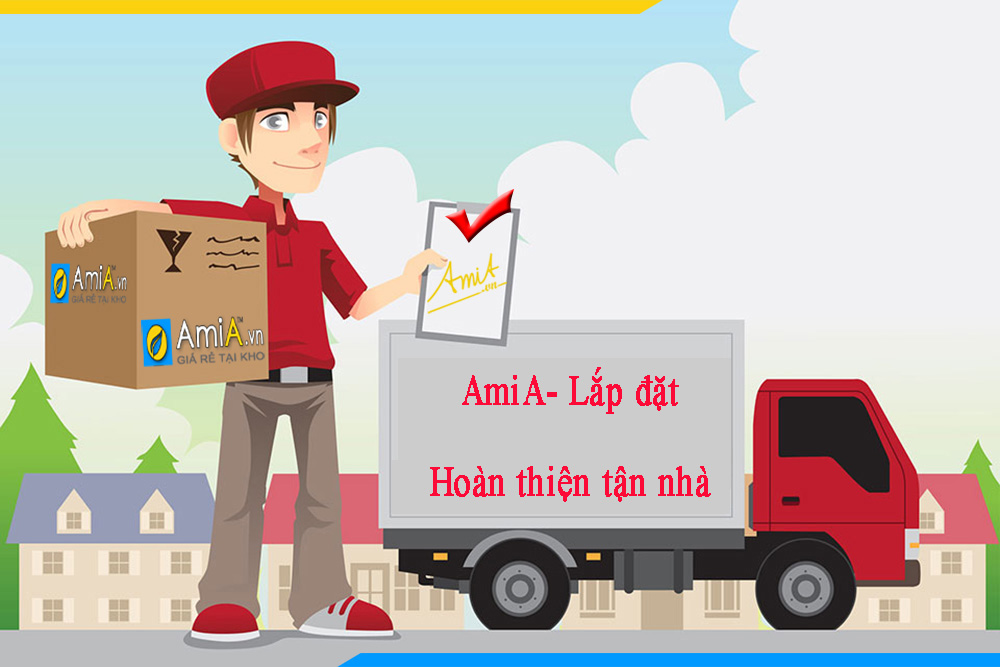 AmiA có vận chuyển và lặp đặt tận nhà cho khách hàng