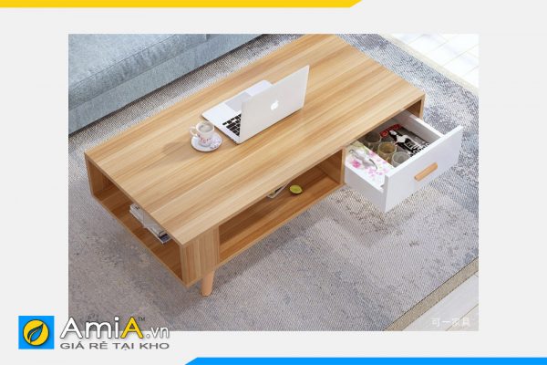 Hình ảnh Bàn trà sofa 1 ngăn kéo 1 hộc gỗ công nghiệp AmiA BAN 114