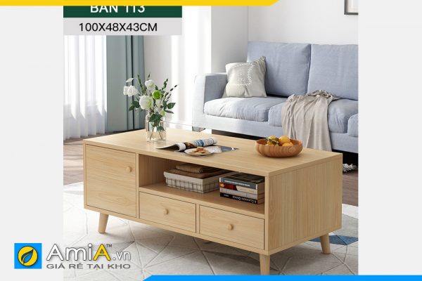 Hình ảnh Bàn trà sofa gỗ công nghiệp cho phòng khách đẹp AmiA BAN 113