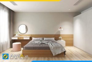 Hình ảnh Bộ đồ nội thất gỗ công nghiệp cho phòng ngủ đẹp hiện đại AmiA GN202