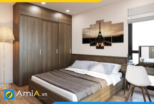 Hình ảnh Bộ giường ngủ tủ áo bàn trang điểm gỗ MDF sang xịn AmiA GN206