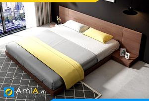 Hình ảnh Bộ giường ngủ tủ táp đầu giường gỗ công nghiệp MDF AmiA GN218