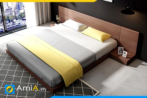 Hình ảnh Bộ giường ngủ tủ táp đầu giường gỗ công nghiệp MDF AmiA GN218