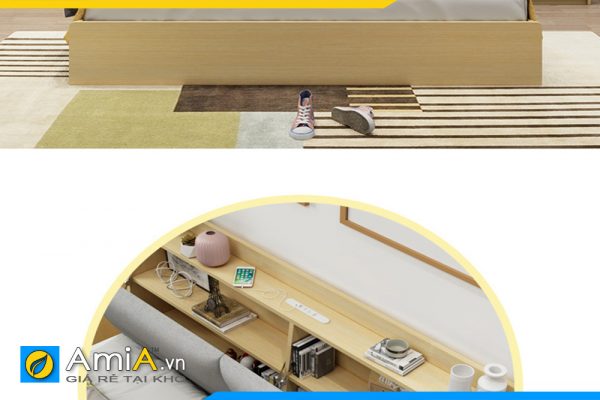 Hình ảnh Chi tiết đặc điểm mẫu giường ngủ gỗ công nghiệp AmiA GN208