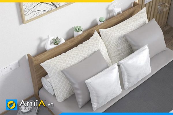 Hình ảnh Chi tiết phần đầu giường gỗ công nghiệp dạng bệt AmiA GN200