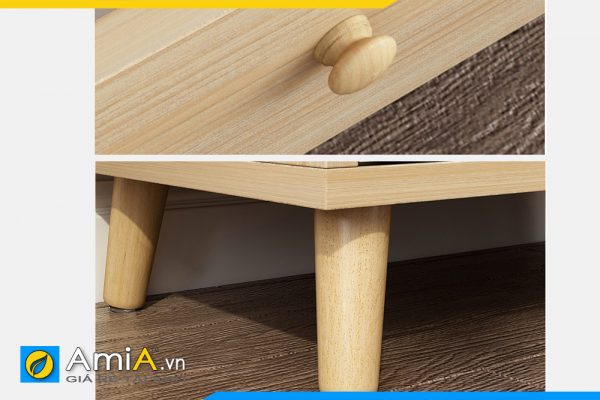 Hình ảnh Chụp cận cảnh mẫu bàn trà sofa gỗ công nghiệp phần chân đế AmiA BAN 113