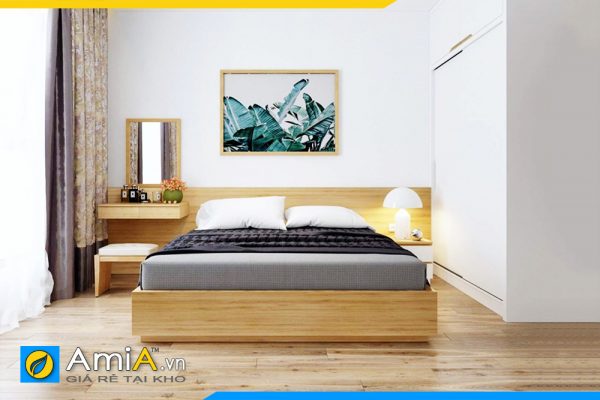 Hình ảnh Combo 3 món giường ngủ tủ táp bàn trang điểm gỗ CN AmiA GN202