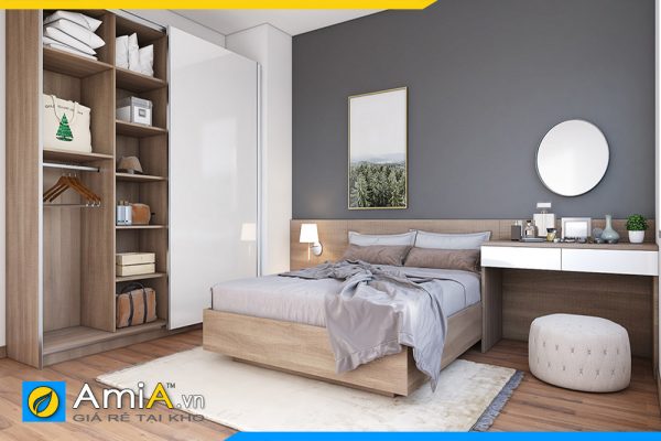 Hình ảnh Combo 3 món giường + tủ + bàn trang điểm gỗ CN AmiA GN170